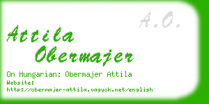 attila obermajer business card